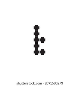 letter t simple symbol logo vector pieces