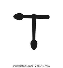 Letter T Spoon logo icon vector template.eps