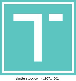 Letter T with square box Logo design, Creative Vector Template symbol. modern alphabet font