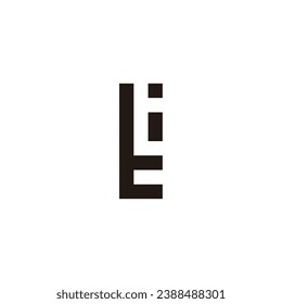 Letter t t i square geometric symbol simple logo vector