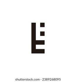 Letter t and t square geometric symbol simple logo vector