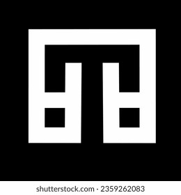 Letter T square initial brand name simple logo vector 