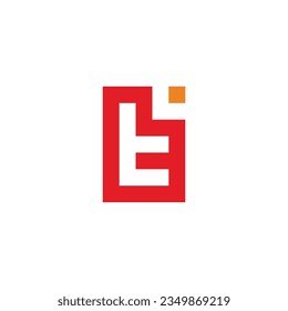 Letter t square outline, dot geometric symbol simple logo vector