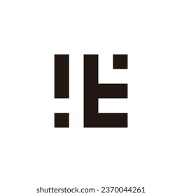 Letter t squares geometric symbol simple logo vector
