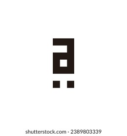 Letter a T squares geometric symbol simple logo vector