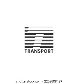Letra T líneas de banda abstractas de diseño de logotipo geométrico abstracto
