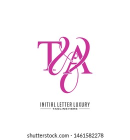 Letter T A TA logo initial vector. Initial luxury logo.