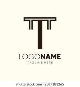 Letter T Table Logo Design Vector Icon Graphic Emblem Symbol Image Illustration