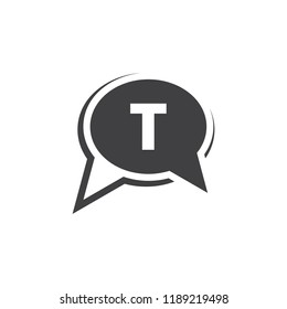 letter t talk symbol vector