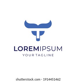 letter T taurus logo vector modern sophisticated simple design concepts