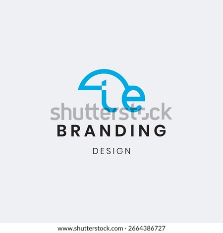 Letter "T" and "TE" logo design template