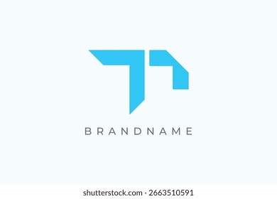 Letra T Plantilla de Vector de diseño de logotipo técnico.