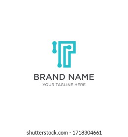 Letter T tech logo templates	