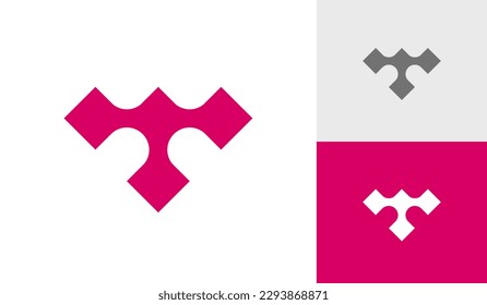 Letter T technology logo design