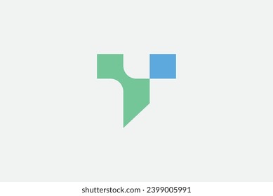 Plantilla vectorial de diseño de logotipo de tecnología de carta T