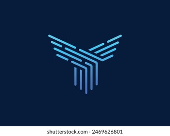Letra T, concepto de diseño de logotipo de tecnología con estilos simples, minimalistas y modernos.
