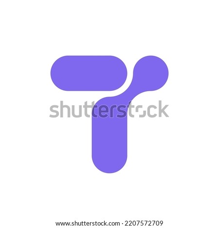 Letter T technology logo design template