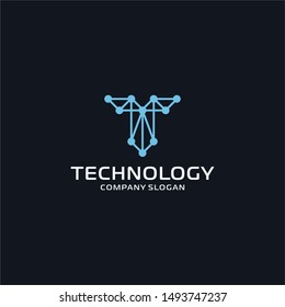 letter T Technology / software logo design icon download 