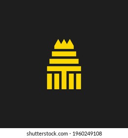 The Letter T temple logo is perfect for tourism, especially temple tourism