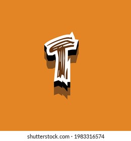 letter T text effect design vector, Can be used for Logo.