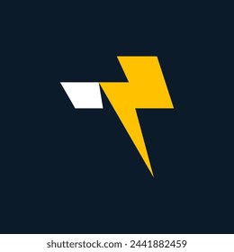 Letter T Thunder Logo Design, illustration, graphic, vector.