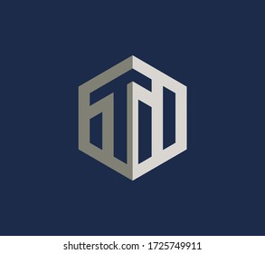 Letter T or TI logo in hexagon design vector logo.