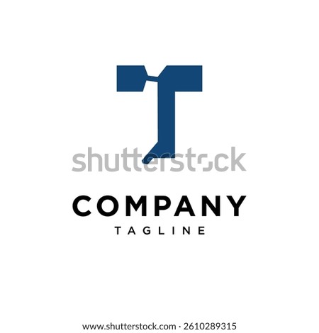 Letter T Tie Logo Icon Vector