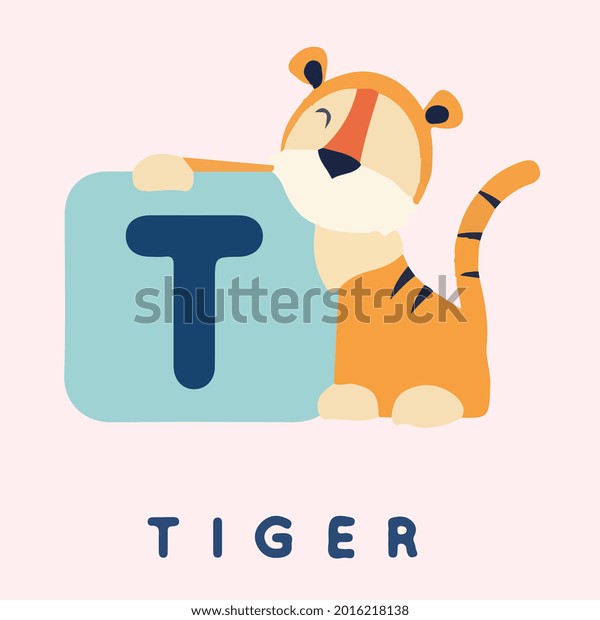 Letter T Tiger Alphabet Vector Stock Vector (Royalty Free) 2016218138 ...