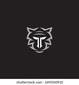 Letter T and Tiger logo / icon design