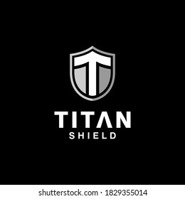 Letter T Titan Shield  Logo 