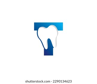 Letter T And Tooth Logo Icon 002