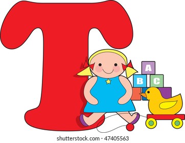 Letter T with Toys