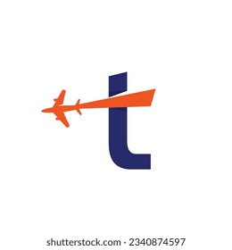 Letter T, Travel agency business logo. transport, logistics delivery logo design