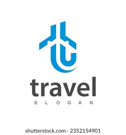 Letter T, Travel agency business logo. transport, logistics delivery logo design