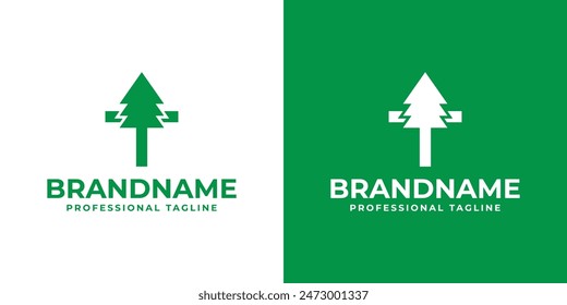 Logotipo de árbol de letra T, perfecto para Organizaciones ambientales y marcas ecológicas