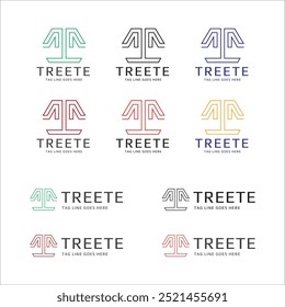 Letter T Tree Logo Treete