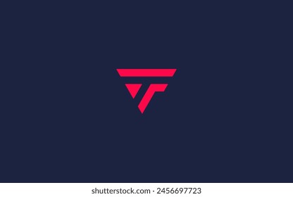 letra t con el diseño del icono del logotipo del triángulo diseño de Vector Plantilla inspiración