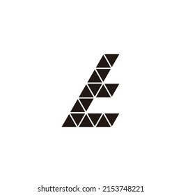 letter t triangles geometric symbol simple logo vector
