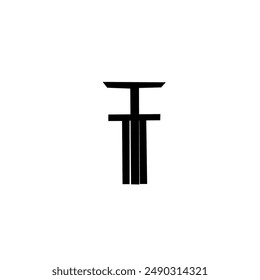 Letter t, tt, ti, it monogram logo design vector template