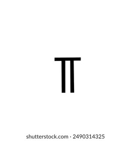 Letter t, tt, ti, it monogram logo design vector template