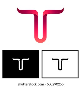 Letter T And Letter U Logo