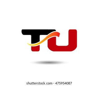 Letter T and U logo template
