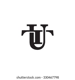 letter T and U monogram logo