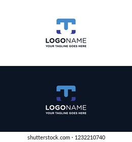 Letter T U TU design logo icon vector 