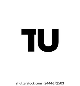 Letter T and U, TU logo design template. Minimal monogram initial based logotype.