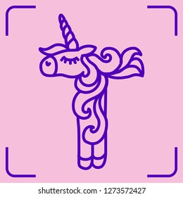 letter t unicorn written by unicorns stock vector royalty free 1273572427 shutterstock