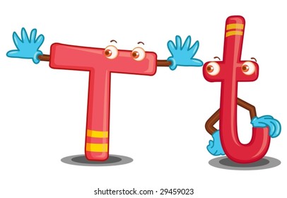 the letter T in upper and lower case