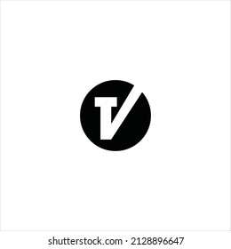 letter t v logo vector emblem template