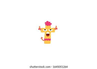Letter t vector Icon Illustration