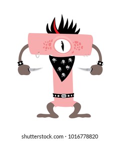 Letter T. Vector illustration